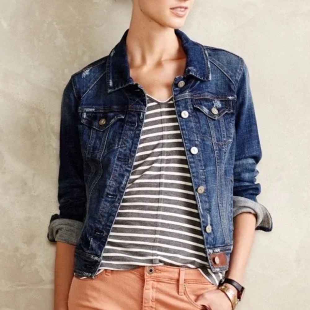 Anthropologie Pilcro Letterpress denim jacket